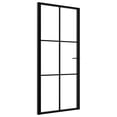 thumbnail image 7 of vidaXL Interior Door Barn Door Sliding Door ESG Glass and Aluminium Black 36.6"x79.3", 7 of 7
