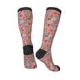 thumbnail image 4 of Daiia Sports Socks Color Flowers Printed Novelty Crew Socks for Men Women Knee High Socks Cotton Socks Soft & Breathable Support Unisex Socks, 4 of 9