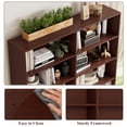 thumbnail image 6 of Homfa 74.3"H Double Wide 6-Tier Bookcase, Freestanding Standard Display Bookshelf with 12 Open Compartments for Home Office Living Room, Cherry, 6 of 8
