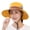 Yellow, variant on Women Sun Protection Hat, Wide Brim Foldable Ponytail Hole Cap for Summer Beach Fishing Hiking