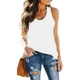 thumbnail image 3 of Basic Tank Tops for Women Cropped Classic Solid Womens Summer Tank Tops Spaghetti Strap Fitted V Neck Sleeveless Sweaters Cami Camisole Ladies Tank Top Undershirts, 3 of 7
