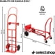 thumbnail image 4 of Diablito de Carga Tipo Plataforma 2 Posiciones Capacidad de Carga de 250 a 400 KG Ruedas Neumáticas de Caucho y Polipropileno Estructura de Acero Carrito Multiusos y Portátil (Rojo), 4 of 5