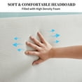 thumbnail image 5 of Queen Bed Frame and Upholstered Headboard, Platform Bed with Storage Drawers , Sturdy, Noiseless, No Box Spring Needed, Easy Assembly, Cream, 5 of 12