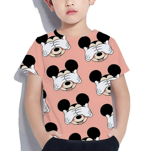 Camisetas para ninos camisetas bonitas de Mickey Mouse para bebes ropa de calle de manga corta para ninos de 3 a 12 anos camisetas Harajuku para ninos y ninas Disney150 heqiyong CONDUJO