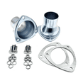 thumbnail image 3 of 304 Stainless Steel Header Collector Reducer Kit, 3 Inch 3-Bolt Flange to 2.5 Inch (2 1/2 in) Outlet, 3.5 Inch (3 1/2 Inch) Length, Includes Copper Collector Gaskets, Pair, 3 of 3