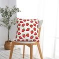 thumbnail image 5 of Yiaed Strawberries Print Pillow Covers Super Soft Decorative Square Throw Pillow Covers Case Cushion Covers for Sofa Couch Bedroom Car Decor（No pillow core）-24"x24", 5 of 7