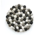 thumbnail image 2 of Cilio Fair Trade Certified 100% Virgin Sheep Wool Trivet Made in Nepal, 8" Round, Light Gray, 2 of 2