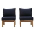 thumbnail image 2 of Modway Marina 2 Piece Outdoor Patio Teak Set in Natural Navy, 2 of 4
