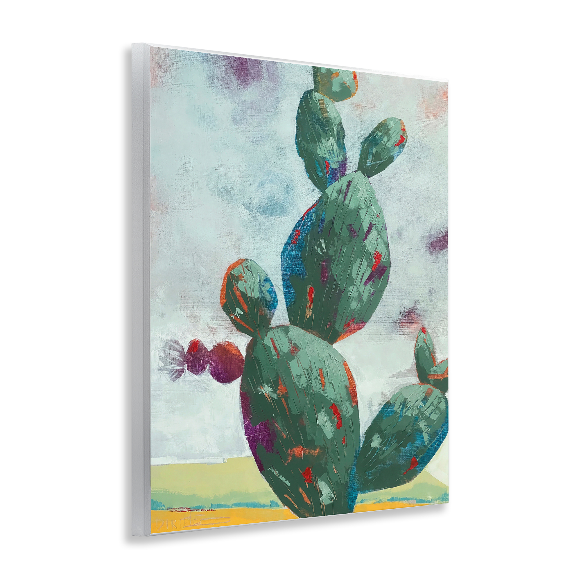 Stand Tall Rounded Cacti Wall Plaque Art, design by Dianna Fritzler