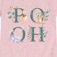 thumbnail image 3 of Winnie the Pooh - Pooh Flowers - Youth Girls Fitted Short Sleeve T-Shirt, 3 of 5