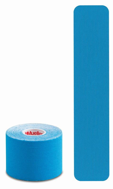 Mueller Kinesiology Tape Blue 20 Pre-Cut I-Strips Roll 2 in x 16.4 ft New 