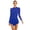 Royal Blue, variant on Yruioon Women's Glitter Rhinestone Sheer Mesh Patchwork Long Sleeve Figure Skating Dress Lyrical Black L