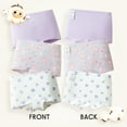 thumbnail image 2 of Balabala Girls 3-Pack Soft Cotton Briefs – Apple & Bunny Print Toddler & Kids Underwear, 2 of 7