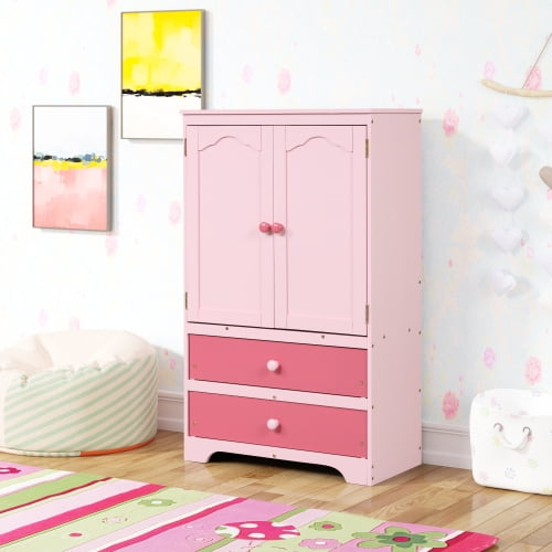 Kids Closet Baby Wardrobe Dresser for Kids Bedroom Nursery Armoire