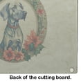 thumbnail image 5 of Weimaraner Christmas Flowers Glass Cutting Board 12 in x 15 in, 5 of 5