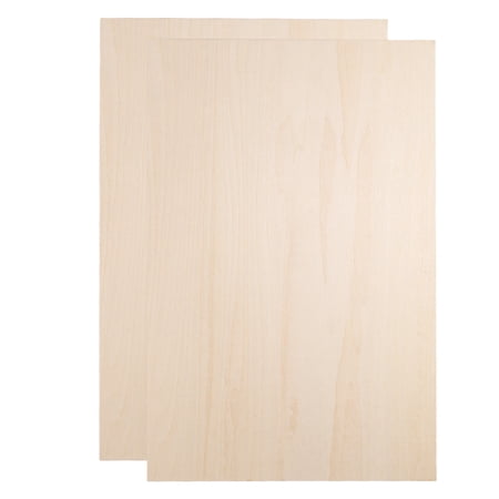 Uxcell 2pcs 2mm Basswood Plywood Sheets 12 x 8 x 3/32 Thin Unfinished Plywood Boards Craft Wood Sheet for Laser CNC Cutting Wood Engraving Burning Drawing Architecture DIY Projects