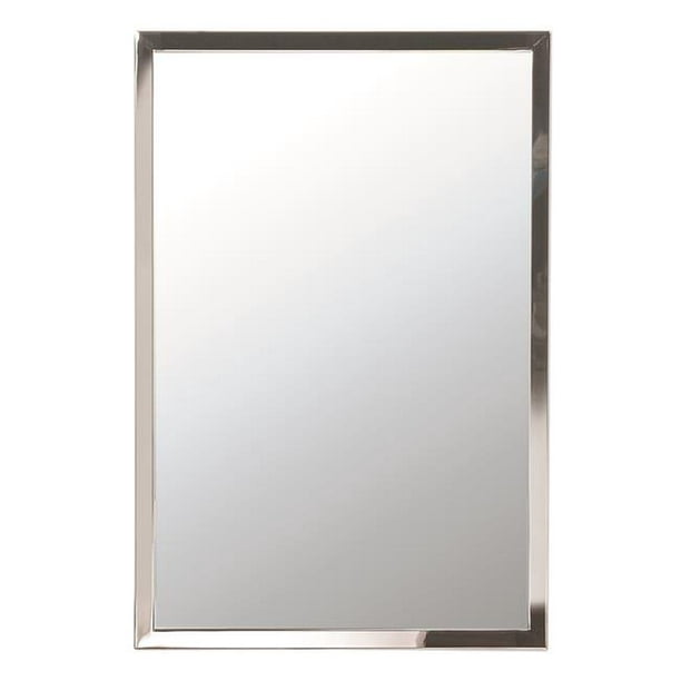 Urban Rectangle Wall Mirror, 24 X 30 White Framed Mirror