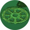 thumbnail image 1 of Ahgly Company Machine Washable Indoor Square Transitional Deep Emerald Green Area Rugs, 3' Square, 1 of 7