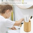 thumbnail image 7 of Bamboo Tumbler Cup & Toothbrush Holder - Durable, Eco-Conscious Bathroom Organizer for Toothbrushes & Toothpaste - Natural Design for Modern & Classic Home Decor, 7 of 7