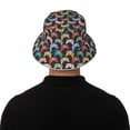 thumbnail image 4 of Lukts Retro Video Game Print Double-Side-Wear Reversible Reflective Bucket Hat Travel Beach Hat, 4 of 5