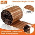 thumbnail image 2 of Vinci Garden Landscape Edging Border, 12 Inch x 20 FT Corrugated Sturdy Metal Easy Installation Safe Hemmed Lawn Garden Border Edges for DIY Flower Beds,Pathways and Patio Design (Rusted), 2 of 8