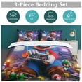 thumbnail image 5 of Super Mario 3-Piece Bedding Sets, Comforter Set (1 Quilt Cover + 2 Pillow Cover), Soft Microfiber Duvet Cover Set with Zipper Closure, 5 of 8