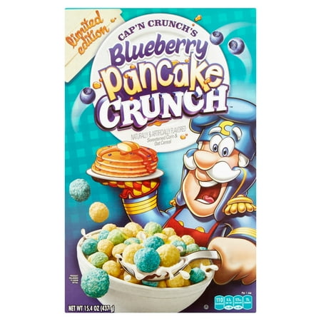 Cap N Crunch S Blueberry Pancake Crunch Cereals Limited Edition 15 4 Oz Cap N Crunch S 030000562505 Food Breakfast Cereal Cold Cereal Gluten Free Finder Vervet Food Scanner Veteterian Vegan Preservative Dairy Meat Seafood Egg