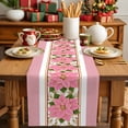 thumbnail image 4 of Table Runner 36 Inch Long - Christmas Farm FlowersDecorative Table Scarf,Classic Pink Geometric StripedDining Table Runners for Wedding Party Kitchen Dining Tables, 4 of 9