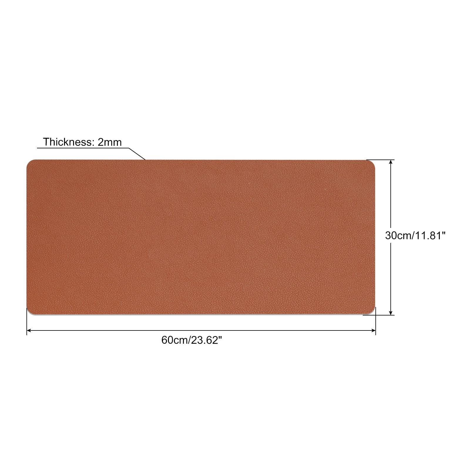 Unique Bargains Protector PU Leather Dual Side Mouse Pad Mat for Office Home Brown/Gray 24"x12"