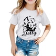 thumbnail image 3 of Toddler Kids Girls Boys Dolly Shirts Short Sleeve Country Music Legend Graphic Tee Crewneck Cute Casual Top Outfits Unisex Vintage Casual Tops 4-5 Years, 3 of 5