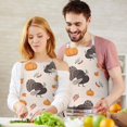 thumbnail image 3 of Happy Thanksgiving Turkey Fall Pumpkin Apron-Garden Aprons for Women with Pockets-Cotton Linen Waterproof Kitchen Cooking Gardening Aprons Adjustable for Kitchen,Cooking,BBQ and Salon 33"x27", 3 of 7