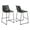 Black, variant on Plata Import Milana 25.5" Faux Leather Counter Stools in Tan (Set of 2)