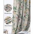 thumbnail image 3 of Spring Flowers Blackout Curtains for Bedroom Living Room Darkening Curtains 96 Inches Long Yellow Pink Floral Leaves Vintage Country Plants Window Curtain 2 Panels Set Window Treatment Drapes 52"x96", 3 of 9