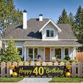 thumbnail image 5 of Black Background Happy 40th Birthday Banner with Golden Balloons Stars and Glitter Party Decors for Birthday Party Photography Props Backdrop Decorations Celebrations, 5 of 8