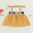 thumbnail image 4 of Robe pour Filles, Crochet Broderie, Sans Manches, Robe Camisole à Nouer, 4 of 8