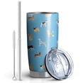 thumbnail image 2 of 20 Oz Kirky Hasky Dalmatian Coffee Tumbler Double Wall Insulated Stainless Steel Water Bottle | Metal Reusable Thermoses Flask with Cup Cap | Leak & Sweat Proof with Anti-Dust Lid, 2 of 7