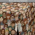 thumbnail image 4 of People Dog Crate Cover, Human Faces with Adults Young Teenagers Diversity Building Community Theme Doodle, Easy to Use Pet Kennel Cover Small Dogs Puppies Kittens, 7 Sizes, Multicolor, by Ambesonne, 4 of 6