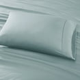 thumbnail image 3 of Madison Park 6-piece 800 Thread Count Cotton Blend Sateen Sheet Set, Cal King - Aqua, Resistant to fading, shrinking and wrinkles, 3 of 8