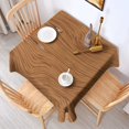 thumbnail image 2 of Square Tablecloth, Waterproof Polyester Table Cover, Wrinkle Resistant & Washable Fabric for Dining, Kitchen, Picnic, 42x42in(107x107cm), Wood Print, 2 of 6