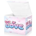 thumbnail image 2 of Iauyy Large Storage Box with Lid - Foldable Home Storage Bins for Clothes Toy Holiday Decor, Love (42*32*30cm), 2 of 6