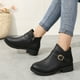 thumbnail image 3 of NECHOLOGY Botas Mujer Adulto Femenino Zapatos Botines para mujer Zapatos de mujer Botas de tacón grueso Cremallera de moda Suela Botas casuales cómodas (Black, 8), 3 of 7
