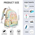 thumbnail image 6 of Boho Bohemia Flower Backpack for School,Cute School Bag,Schoolbag with Adjustable Shoulder Straps & Padded Back,13.4"x11"x4.7", 6 of 6