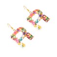 thumbnail image 4 of 1 Paire de Boucles d'Oreilles en Résine Coloré Lettre R Exagéré Femmes Boucles d'Oreilles Mode, 4 of 8