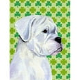 thumbnail image 1 of Carolines Treasures SS4440CHF Boxer St. Patricks Day Shamrock Portrait Flag Canvas House Size, 1 of 4