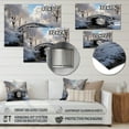thumbnail image 4 of Designart "Snowy Bridges in the Winter Landscape II" Landscapes Metal Art Living Room, 4 of 5