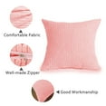 thumbnail image 6 of PiccoCasa 2Pcs Square Decorative Throw Pillowcases Cushion Covers, 18" x 18" Pink, 6 of 7