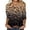 Gold, variant on PMVFHDE Womens Tops Three-Quarter Length Sleeve Round Neck Printed Tunic Blouse with Shine
