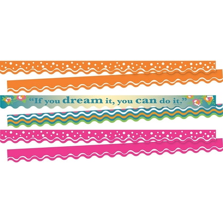 UPC: 0704068040328 | Barker Creek Motivational Dream Double-Sided Scalloped 36 x 2 1/2 Border 39/Set 4032