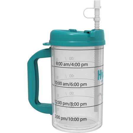 32 Ounce Labeled Bottle - Hydr-8 Water Bottle - Time Marked Air Insulated 32 Ounce Mug