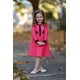 thumbnail image 5 of Vestido Suéter de Manga Larga Minnie Mouse para Niñas en Rosa Rojo, 5 of 7